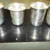 Antique Sterling silver shot glass set  4pcs