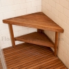 Bathroom and Shower Teak Wood Triangle Corner Bench