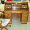 Desk w/ Roll Top & Chair
