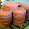 18in Red Round Pavers