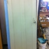 Solid wood doors with glass knobs
