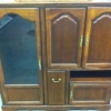 Faux cherry entertainment center